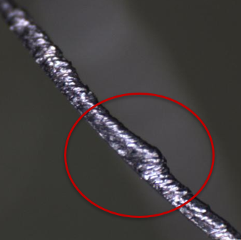 Minimal built-up edge on the insert after finish turning tantalum with Halocarbon MWF-32 (now InfinX MWF M+) - Lawrence Livermore National Laboratory